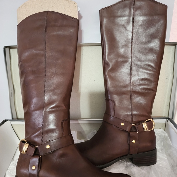 Franco Sarto Brown Heeled Boots - Picture 3 of 6